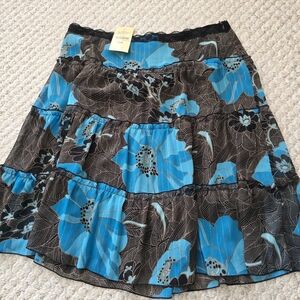 NWT Tribal Tiered Floral Skirt Size 12
